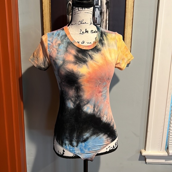 Popular 21 Tie-Dye Short-Sleeved Bodysuit - Picture 4 of 9